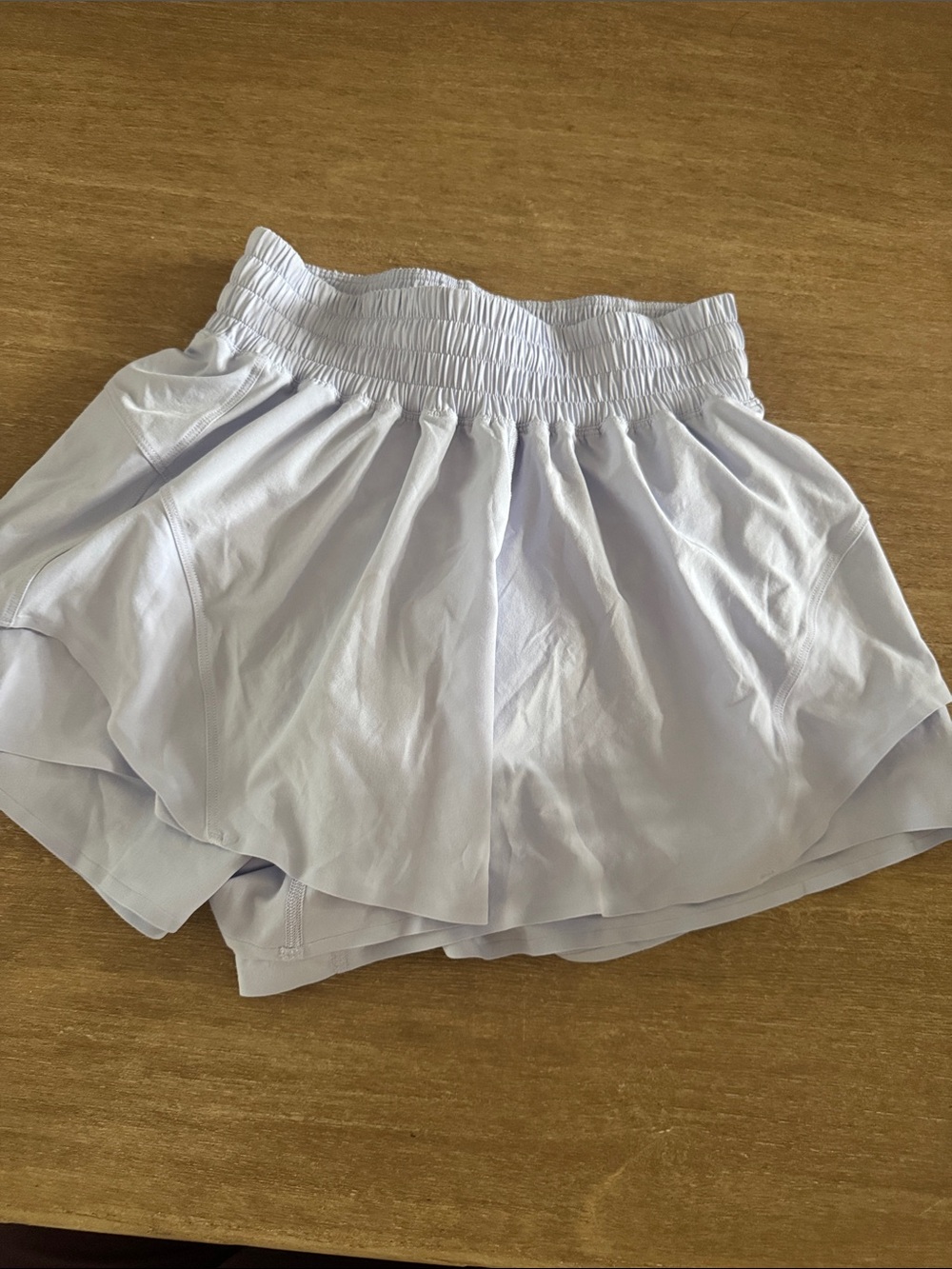 Women’s lululemon Light Lavender Athletic Shorts with Smocked Waist